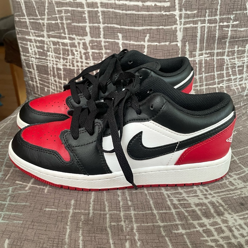 Nike Air Jordans (Big Kid) - Black, Red, and White Sneakers